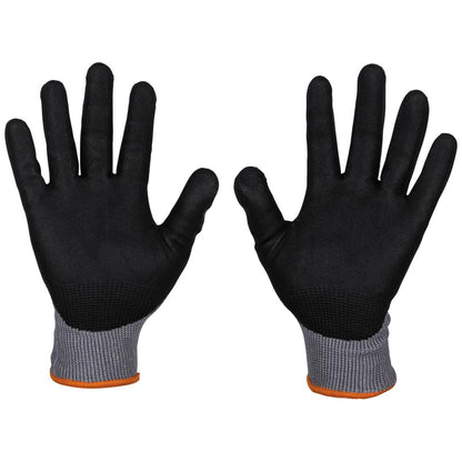 60585 Work Gloves, Knit Dipped Cut Resistant ANSI A2 Nitrile Coated Gloves, HPPE Fabric, Touchscreen Capable, Large, 2-Pair