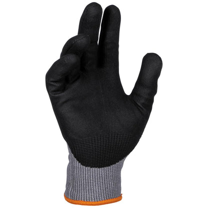 60585 Work Gloves, Knit Dipped Cut Resistant ANSI A2 Nitrile Coated Gloves, HPPE Fabric, Touchscreen Capable, Large, 2-Pair