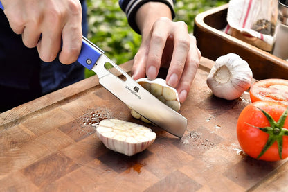 Folding Chef Knife 4.8" Sharp 440A Stainless Steel Blade G10 Handle Pocket Foldable Kitchen Knife Utility Knife for Outdoor Camping Cooking