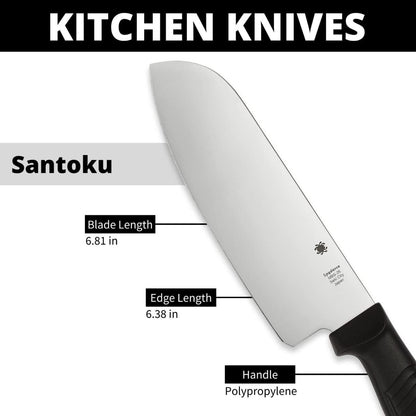 Santoku Japanese Kitchen Knife, PlainEdge