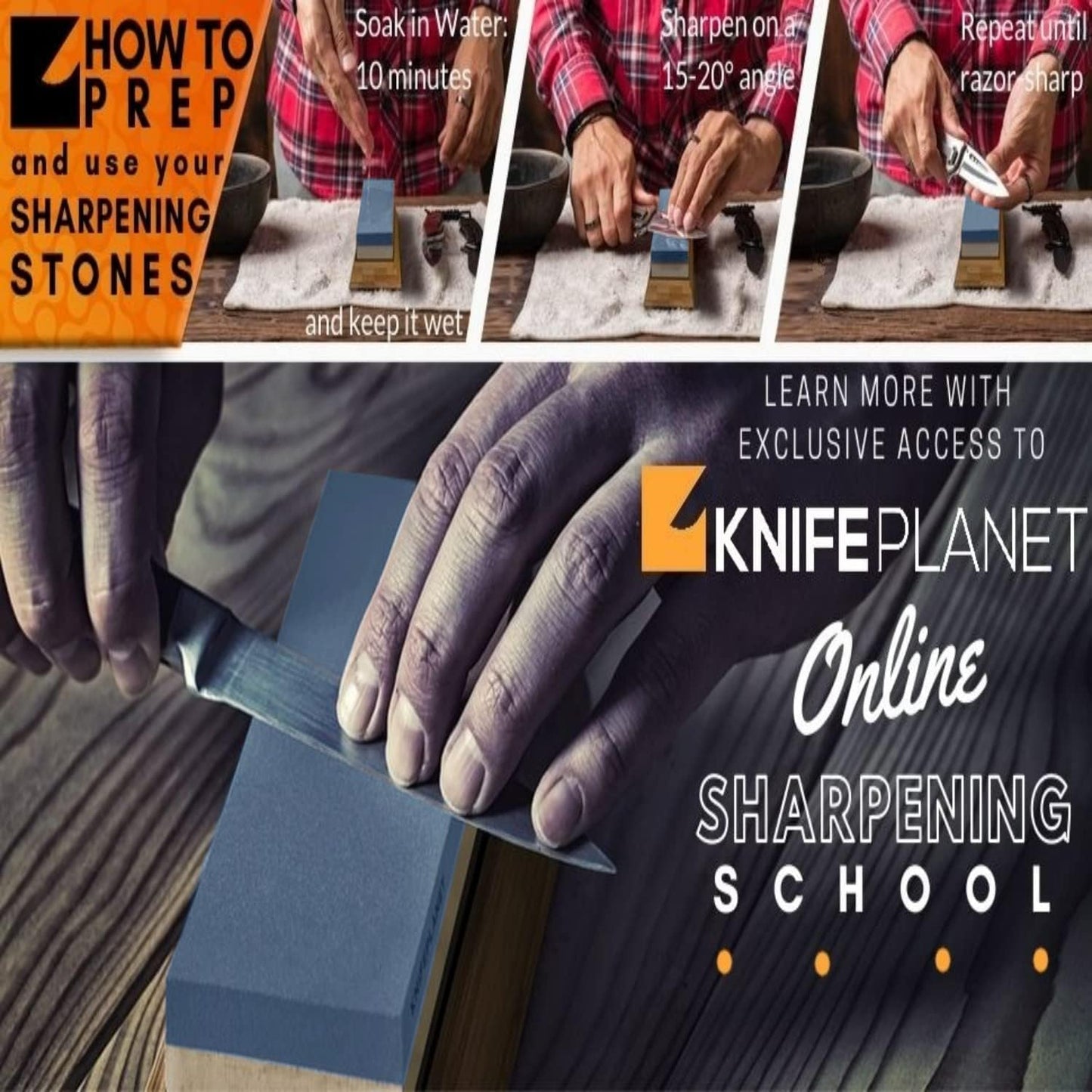 Premium Knife Sharpening Stone Set – 400/1000 and 3000/8000-Grit Professional, Safe Knife Sharpener Set – Whetstone Set Includes Flattening Stone, Bamboo Base, and 2 Nonslip Rubber Bases Tan