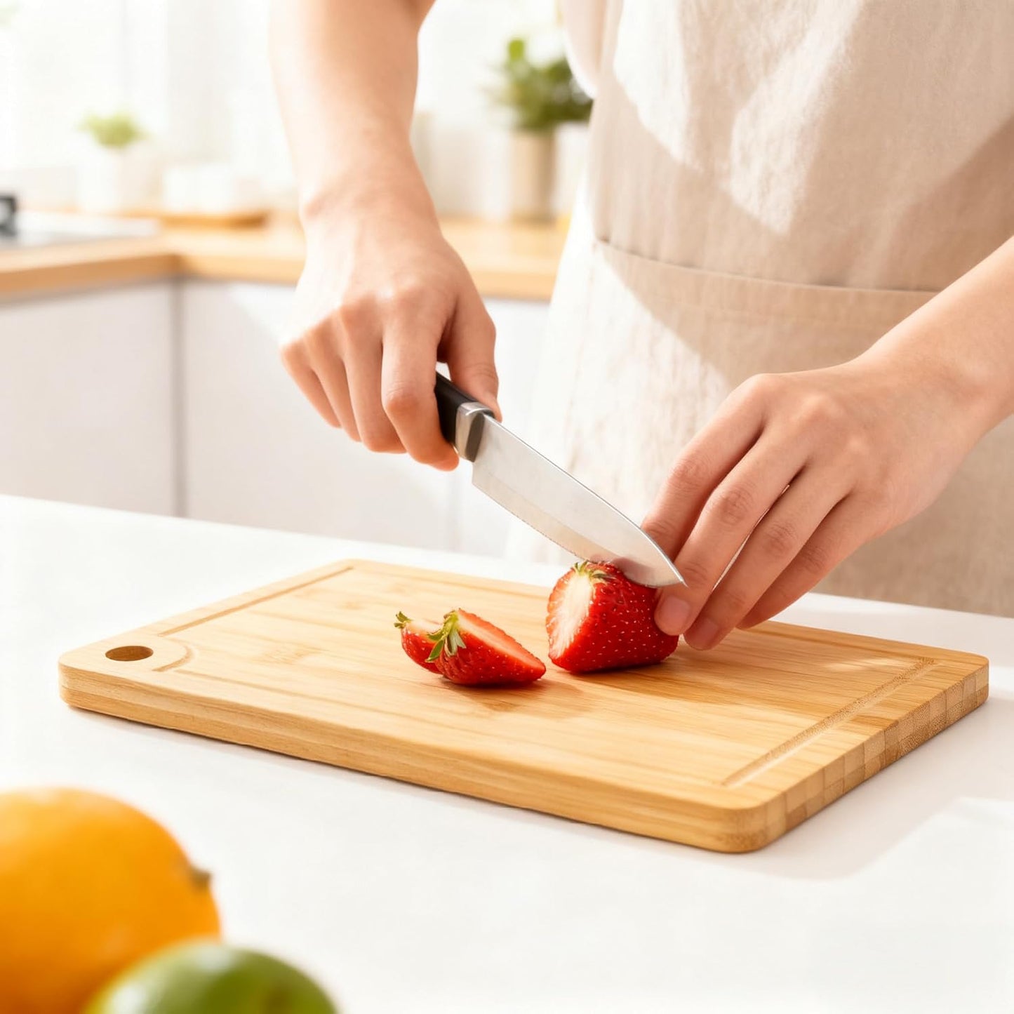 Wood Cutting Boards with Juice Groove (15" x 10"), Wooden Cutting Board for Kitchen, Charcuterie Board, Wooden Cutting Board for Meat, Cheese, Fruit, and Vegetables
