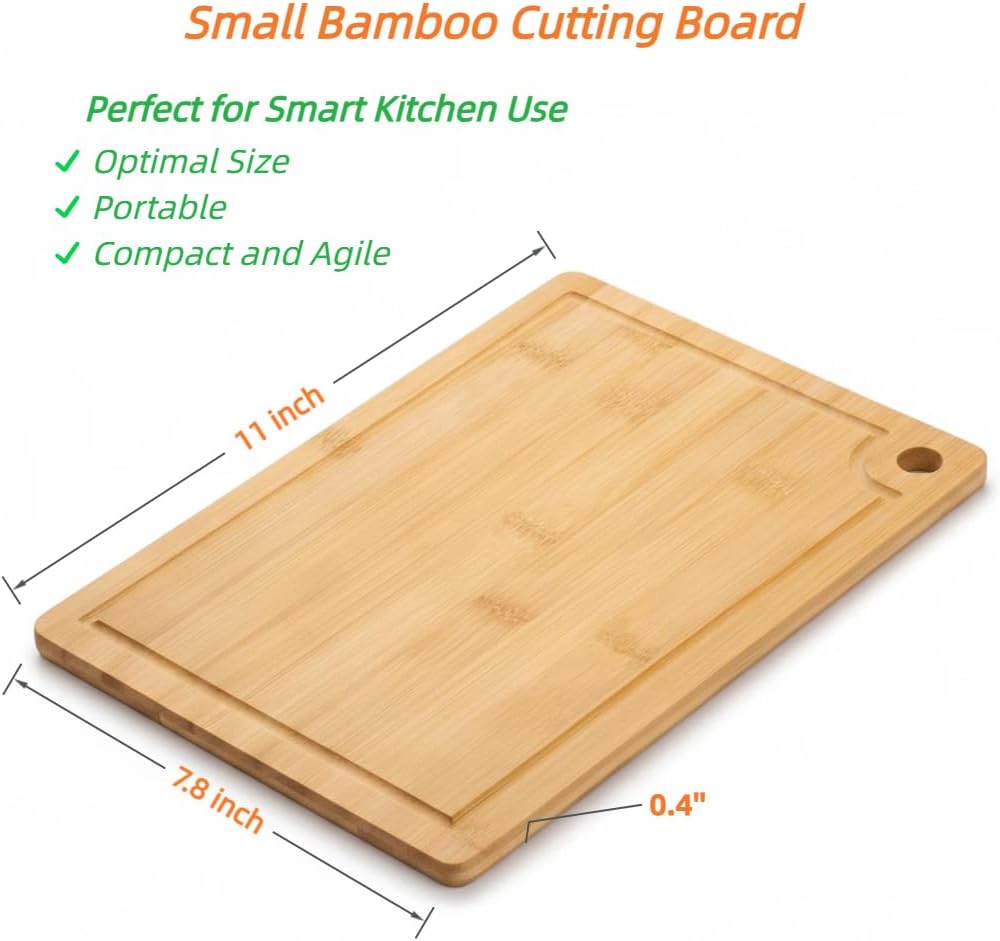 Wood Cutting Boards with Juice Groove (15" x 10"), Wooden Cutting Board for Kitchen, Charcuterie Board, Wooden Cutting Board for Meat, Cheese, Fruit, and Vegetables