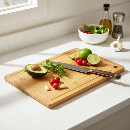 Wood Cutting Boards with Juice Groove (15" x 10"), Wooden Cutting Board for Kitchen, Charcuterie Board, Wooden Cutting Board for Meat, Cheese, Fruit, and Vegetables