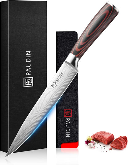 Cheese Knife, 5” Serrated Knife for Block Cheese,Sharp Tomato Knives | Non Stick Blade, High Carbon Steel Ultra Sharp Small Kitchen Knife, Ergonomic Pakkawood Handle