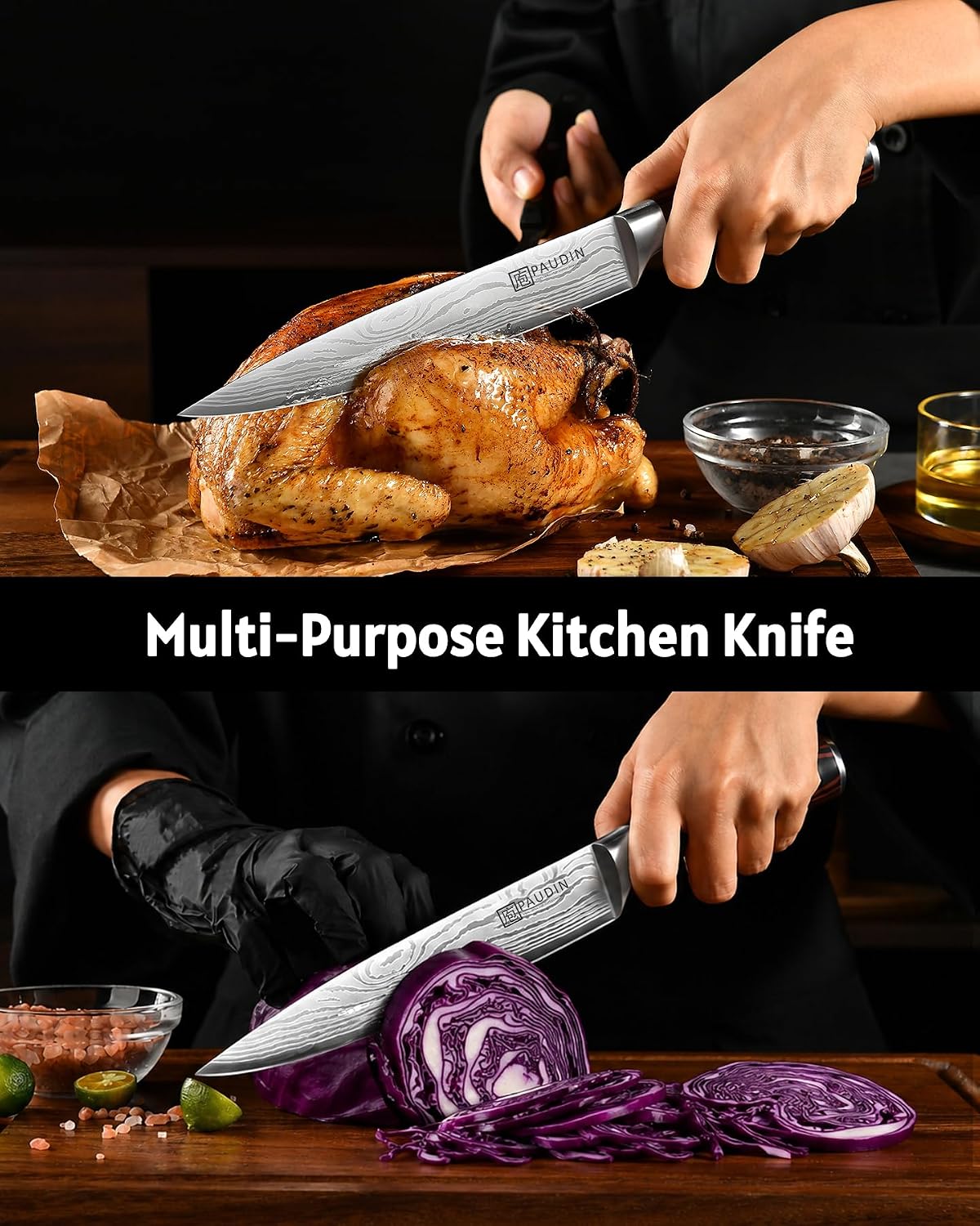 Cheese Knife, 5” Serrated Knife for Block Cheese,Sharp Tomato Knives | Non Stick Blade, High Carbon Steel Ultra Sharp Small Kitchen Knife, Ergonomic Pakkawood Handle