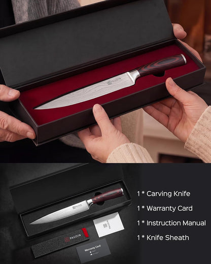 Cheese Knife, 5” Serrated Knife for Block Cheese,Sharp Tomato Knives | Non Stick Blade, High Carbon Steel Ultra Sharp Small Kitchen Knife, Ergonomic Pakkawood Handle