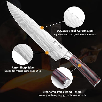 Cheese Knife, 5” Serrated Knife for Block Cheese,Sharp Tomato Knives | Non Stick Blade, High Carbon Steel Ultra Sharp Small Kitchen Knife, Ergonomic Pakkawood Handle