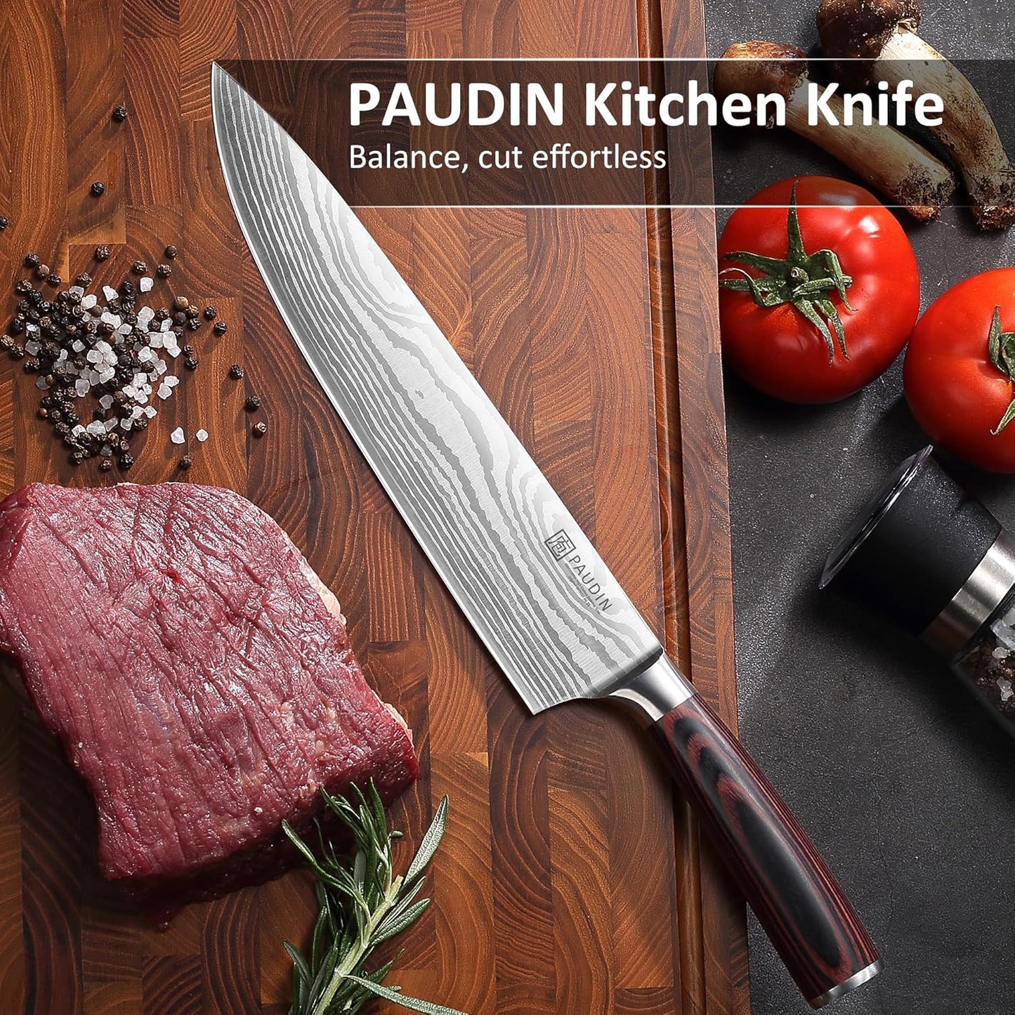 Cheese Knife, 5” Serrated Knife for Block Cheese,Sharp Tomato Knives | Non Stick Blade, High Carbon Steel Ultra Sharp Small Kitchen Knife, Ergonomic Pakkawood Handle