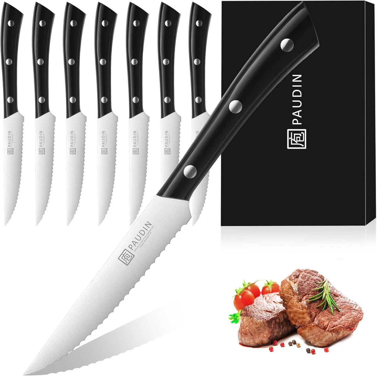 Cheese Knife, 5” Serrated Knife for Block Cheese,Sharp Tomato Knives | Non Stick Blade, High Carbon Steel Ultra Sharp Small Kitchen Knife, Ergonomic Pakkawood Handle