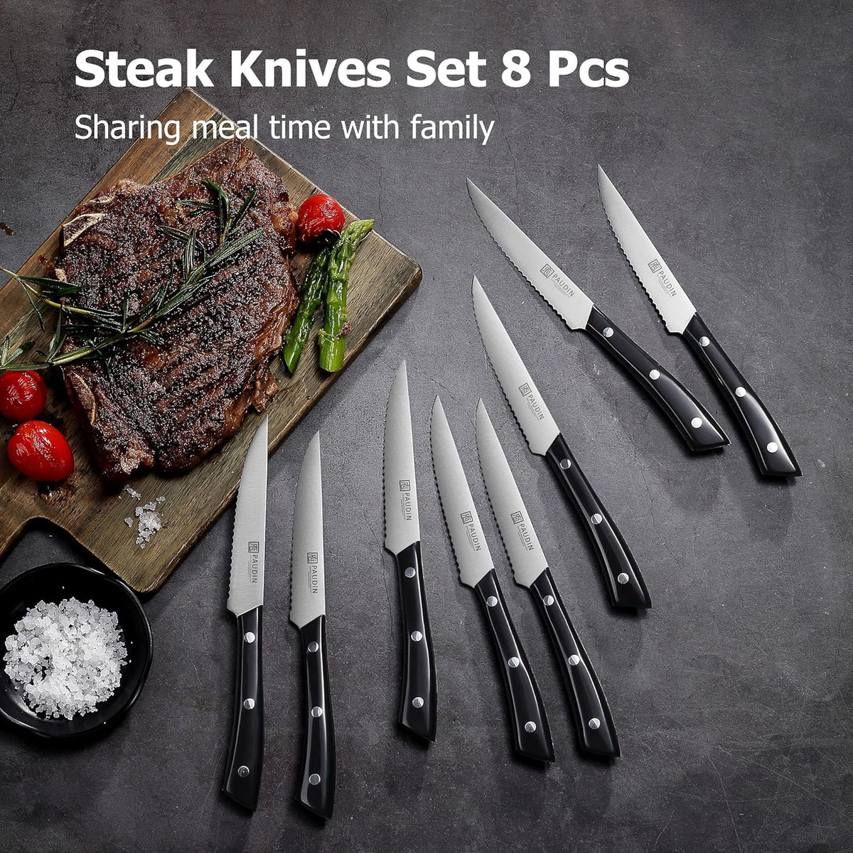 Cheese Knife, 5” Serrated Knife for Block Cheese,Sharp Tomato Knives | Non Stick Blade, High Carbon Steel Ultra Sharp Small Kitchen Knife, Ergonomic Pakkawood Handle