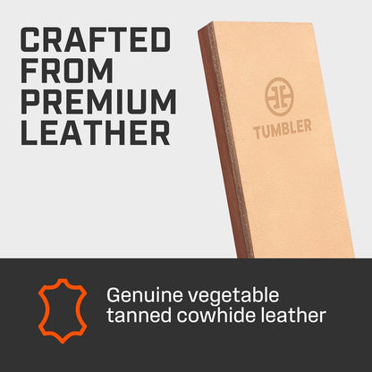 Leather Strop for Knife Sharpening - Knife Companion for Knife Sharpener Kit - Genuine Leather Knife Sharpening Strop