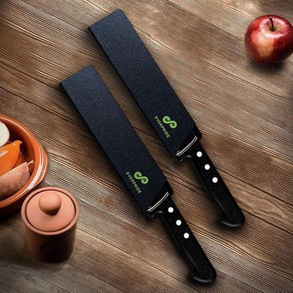 8 Inch Chef Knife Sheath Set (2-Piece Set) Universal Blade Edge Cover Guards for Chef and Kitchen Knives – Durable, BPA-Free, Felt Lined, Sturdy ABS Plastic – Knives Not Included