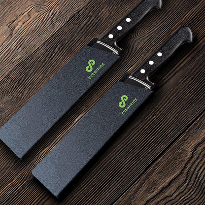 8 Inch Chef Knife Sheath Set (2-Piece Set) Universal Blade Edge Cover Guards for Chef and Kitchen Knives – Durable, BPA-Free, Felt Lined, Sturdy ABS Plastic – Knives Not Included