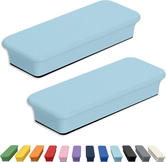 Mega Magnets - Neodymium - Heavy Duty, Colorful, Ergonomic, Ideal for Crafting, Quilting, and as Magnetic Knife Holders (2, Ice Blue Bar)