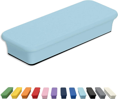 Mega Magnets - Neodymium - Heavy Duty, Colorful, Ergonomic, Ideal for Crafting, Quilting, and as Magnetic Knife Holders (2, Ice Blue Bar)