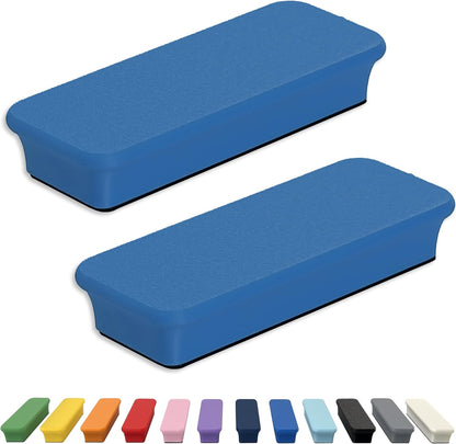 Mega Magnets - Neodymium - Heavy Duty, Colorful, Ergonomic, Ideal for Crafting, Quilting, and as Magnetic Knife Holders (2, Ice Blue Bar)