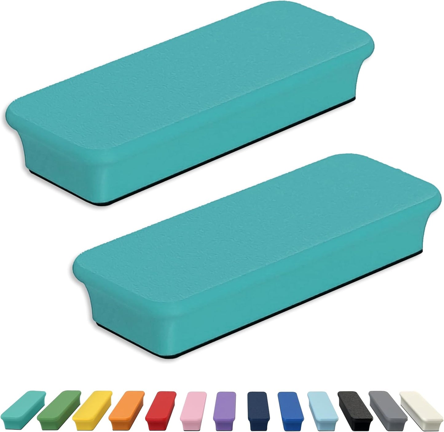 Mega Magnets - Neodymium - Heavy Duty, Colorful, Ergonomic, Ideal for Crafting, Quilting, and as Magnetic Knife Holders (2, Ice Blue Bar)
