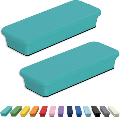 Mega Magnets - Neodymium - Heavy Duty, Colorful, Ergonomic, Ideal for Crafting, Quilting, and as Magnetic Knife Holders (2, Ice Blue Bar)