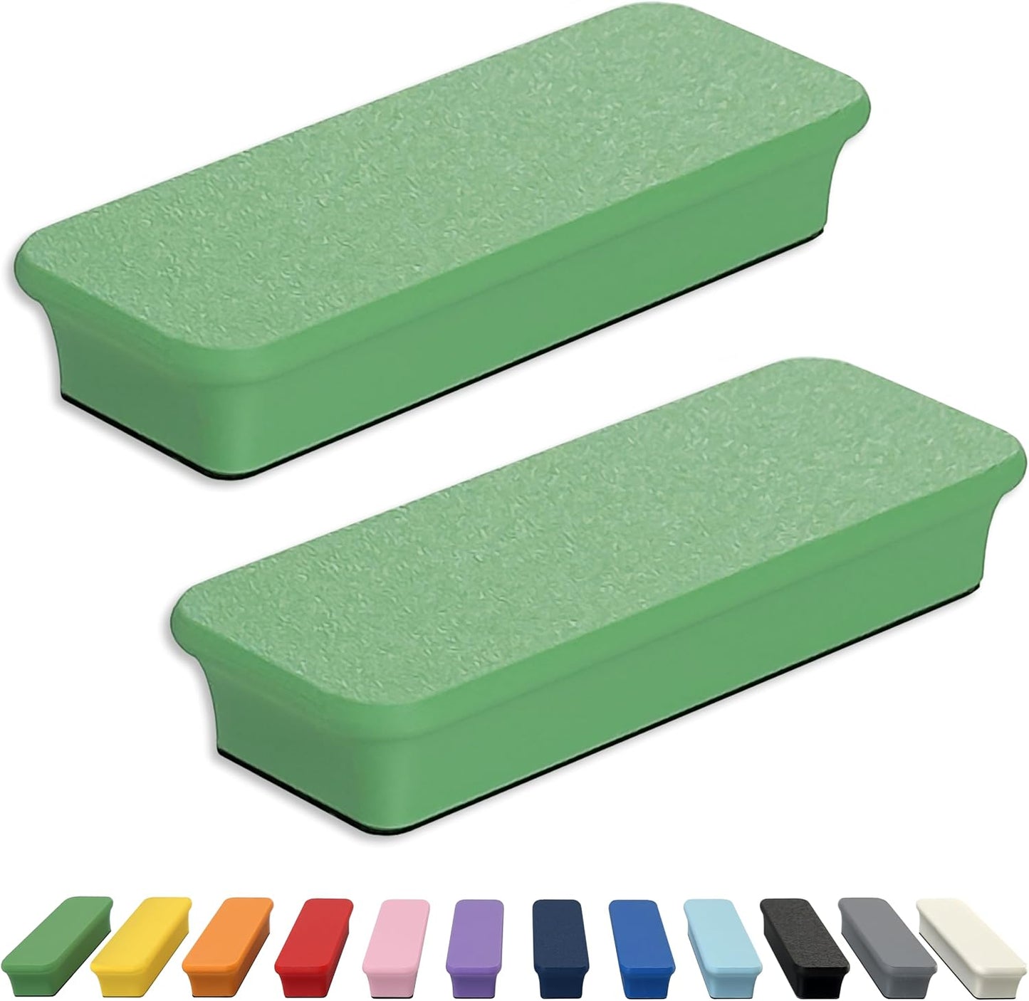 Mega Magnets - Neodymium - Heavy Duty, Colorful, Ergonomic, Ideal for Crafting, Quilting, and as Magnetic Knife Holders (2, Ice Blue Bar)