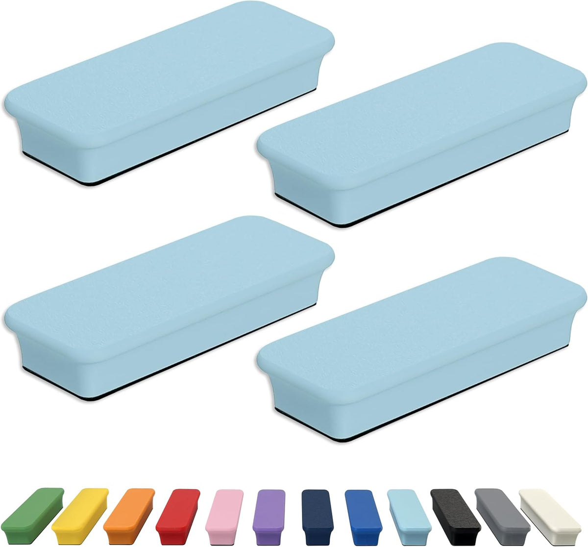 Mega Magnets - Neodymium - Heavy Duty, Colorful, Ergonomic, Ideal for Crafting, Quilting, and as Magnetic Knife Holders (2, Ice Blue Bar)
