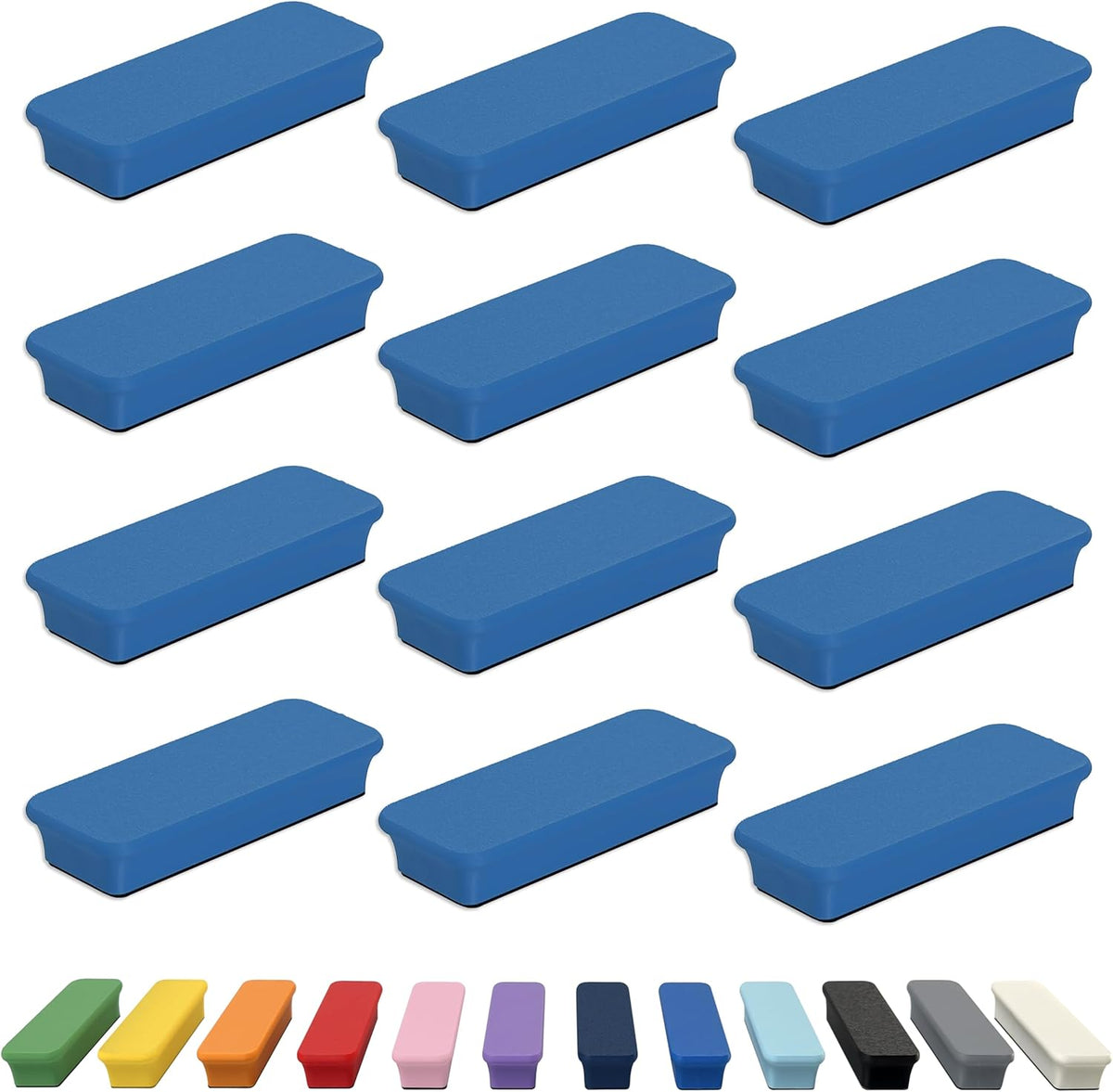 Mega Magnets - Neodymium - Heavy Duty, Colorful, Ergonomic, Ideal for Crafting, Quilting, and as Magnetic Knife Holders (2, Ice Blue Bar)
