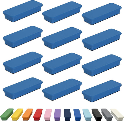 Mega Magnets - Neodymium - Heavy Duty, Colorful, Ergonomic, Ideal for Crafting, Quilting, and as Magnetic Knife Holders (2, Ice Blue Bar)