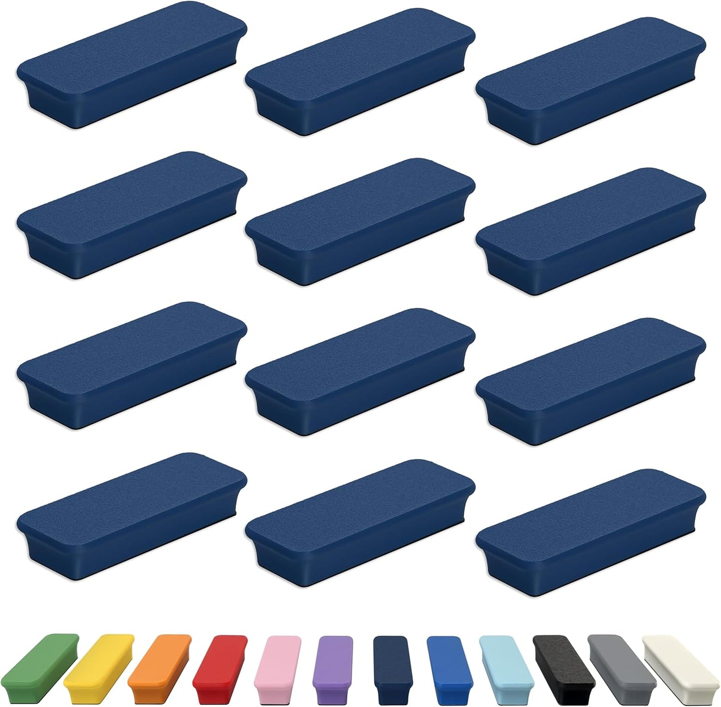 Mega Magnets - Neodymium - Heavy Duty, Colorful, Ergonomic, Ideal for Crafting, Quilting, and as Magnetic Knife Holders (2, Ice Blue Bar)