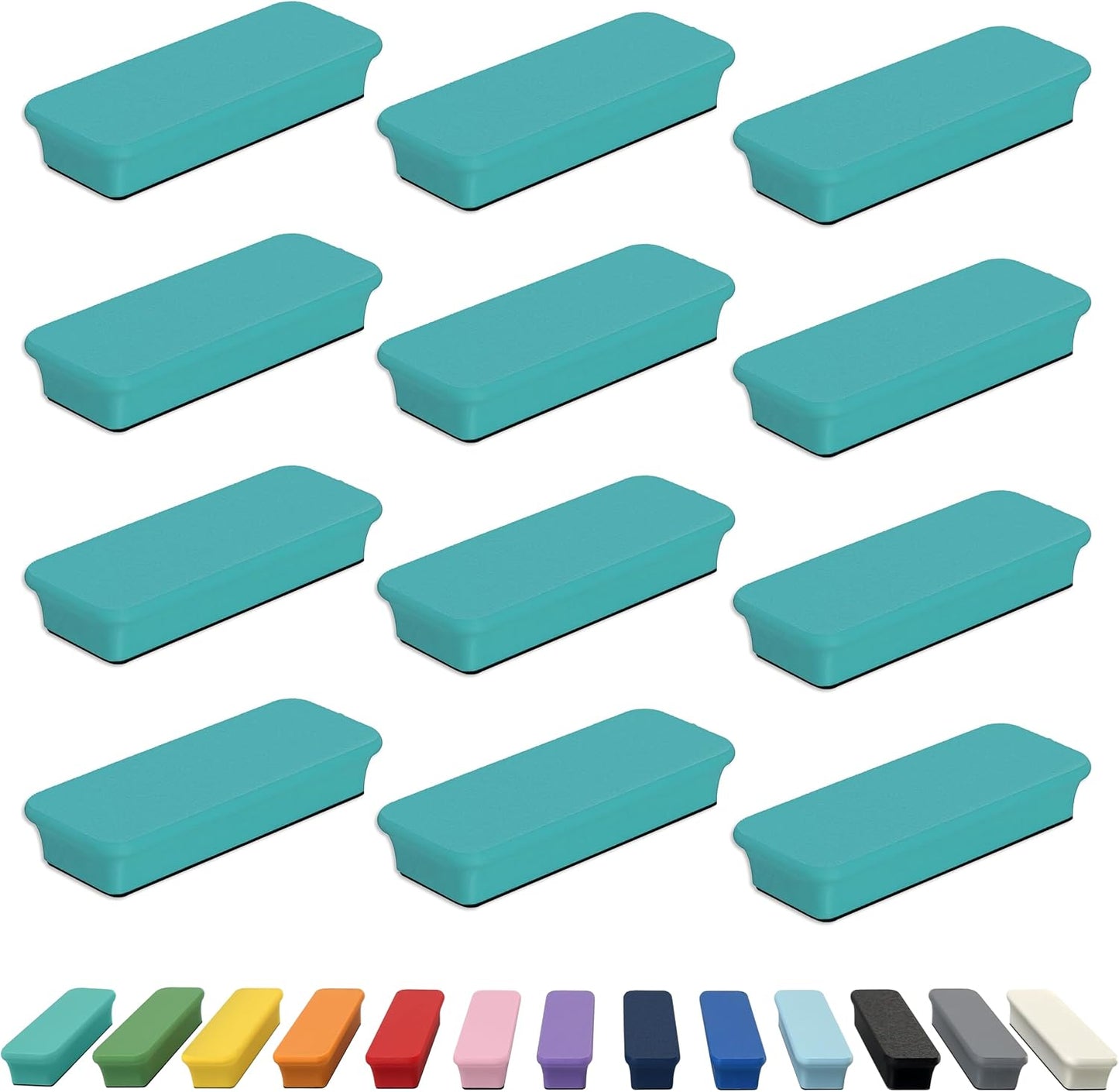 Mega Magnets - Neodymium - Heavy Duty, Colorful, Ergonomic, Ideal for Crafting, Quilting, and as Magnetic Knife Holders (2, Ice Blue Bar)