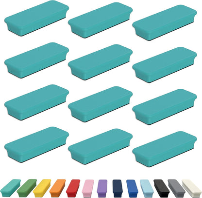 Mega Magnets - Neodymium - Heavy Duty, Colorful, Ergonomic, Ideal for Crafting, Quilting, and as Magnetic Knife Holders (2, Ice Blue Bar)