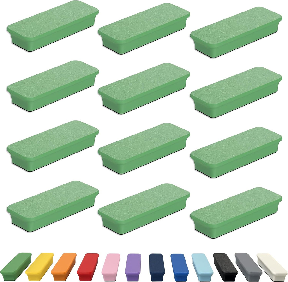Mega Magnets - Neodymium - Heavy Duty, Colorful, Ergonomic, Ideal for Crafting, Quilting, and as Magnetic Knife Holders (2, Ice Blue Bar)