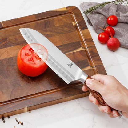 Knife Block Set 17-piece Knife Set with Wooden Block - German Steel Perfect Cutlery Set Gift