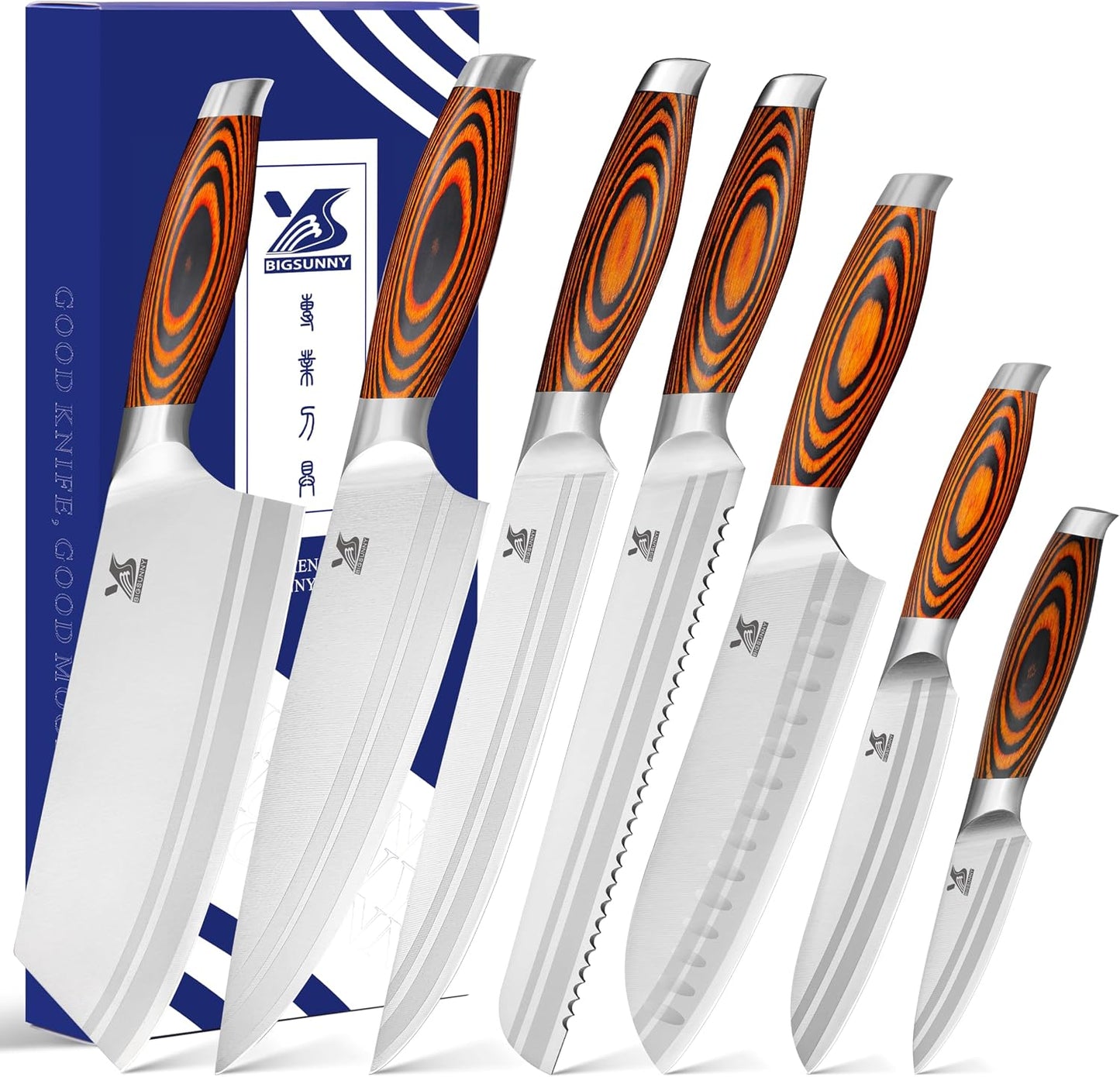 Knife Block Set 17-piece Knife Set with Wooden Block - German Steel Perfect Cutlery Set Gift