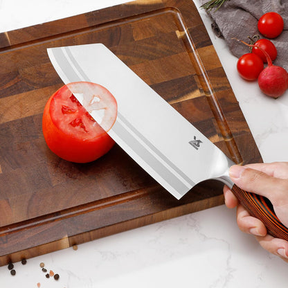 Knife Block Set 17-piece Knife Set with Wooden Block - German Steel Perfect Cutlery Set Gift