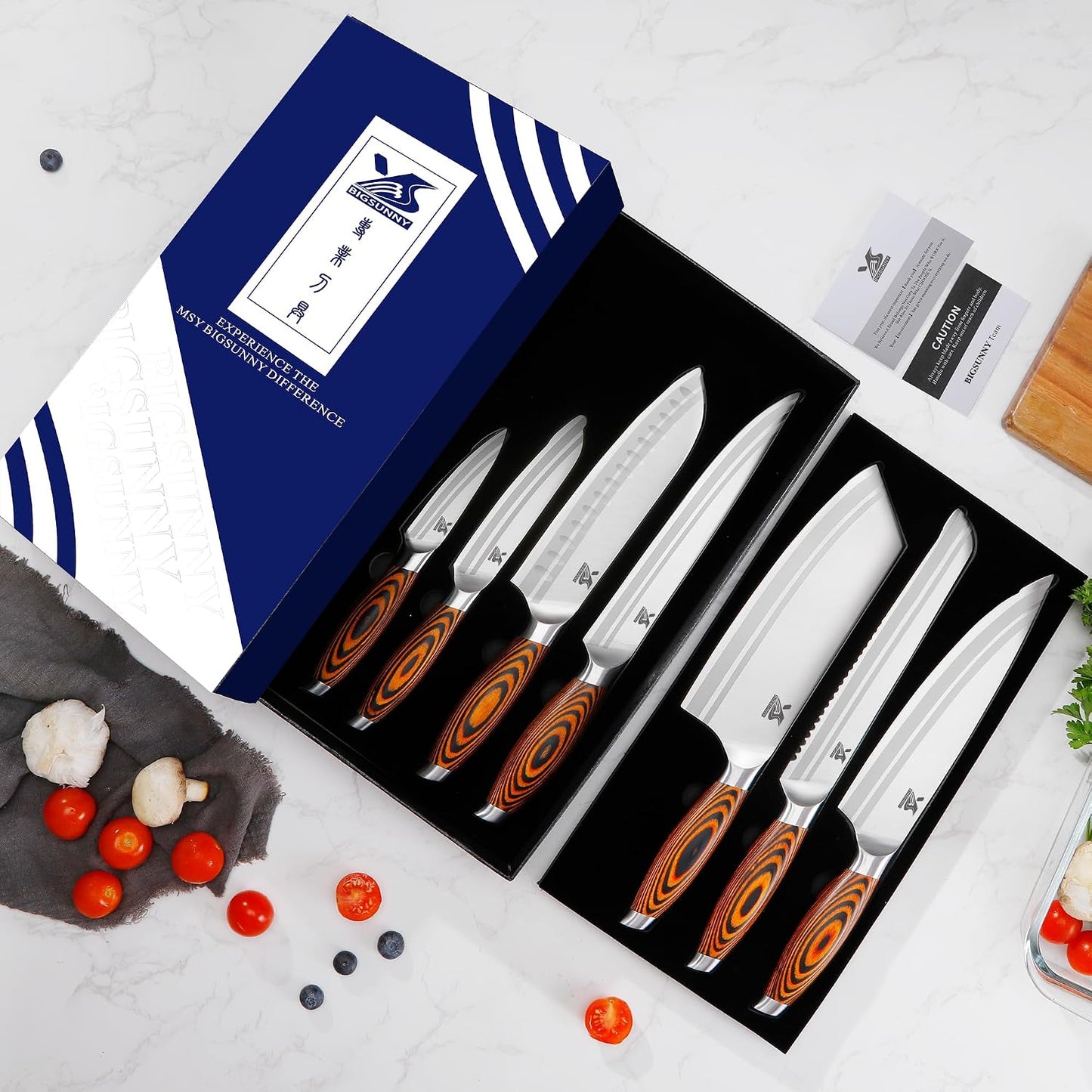Knife Block Set 17-piece Knife Set with Wooden Block - German Steel Perfect Cutlery Set Gift