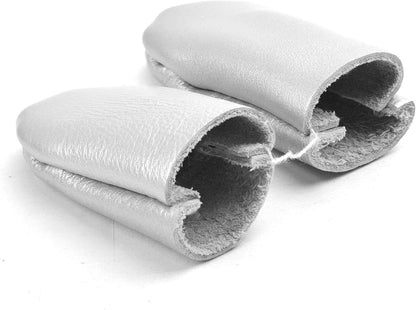 10pcs(5 Pairs) Cowhide Felting Finger Protector Thimble Leather Gloves Finger Guard Finger Cots,Random Color