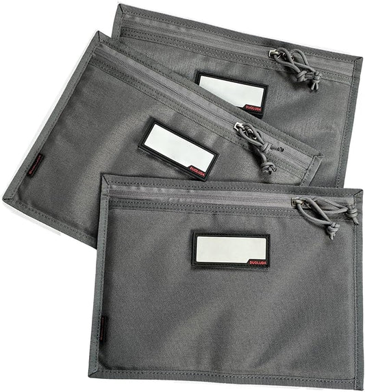 3-Pack Handgun Case,Soft Pistol Rug Case Tactical Handgun Storage Pouch with for Hunting Shooting Range Sports 4 of ID Patches Included