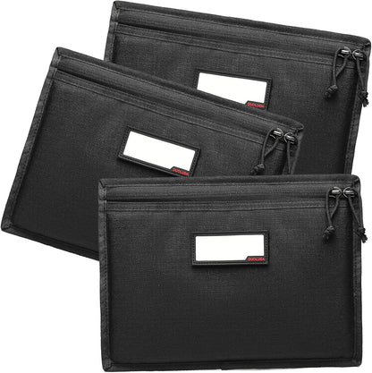 3-Pack Handgun Case,Soft Pistol Rug Case Tactical Handgun Storage Pouch with for Hunting Shooting Range Sports 4 of ID Patches Included