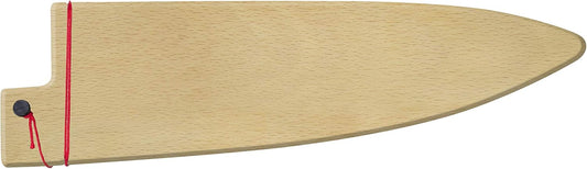 Saya Sheath | Universal Fit for 7" -8" Chef and Santoku Knives, Blonde Beech Wood, Knife Edge Guard
