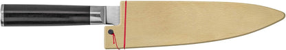 Saya Sheath | Universal Fit for 7" -8" Chef and Santoku Knives, Blonde Beech Wood, Knife Edge Guard