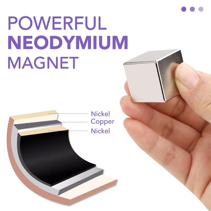 Strong Rare Earth Magnet, Big Cube Neodymium Science Magnet 25x25mm | N52 Large 2 Pack Industrial High Powerful Block Magnets Disc Thick for Crafts, Fridge Unique