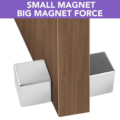 Strong Rare Earth Magnet, Big Cube Neodymium Science Magnet 25x25mm | N52 Large 2 Pack Industrial High Powerful Block Magnets Disc Thick for Crafts, Fridge Unique