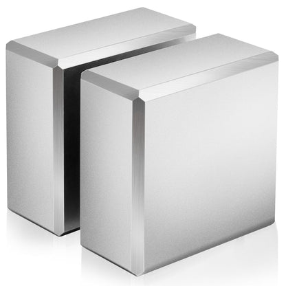 Strong Rare Earth Magnet, Big Cube Neodymium Science Magnet 25x25mm | N52 Large 2 Pack Industrial High Powerful Block Magnets Disc Thick for Crafts, Fridge Unique