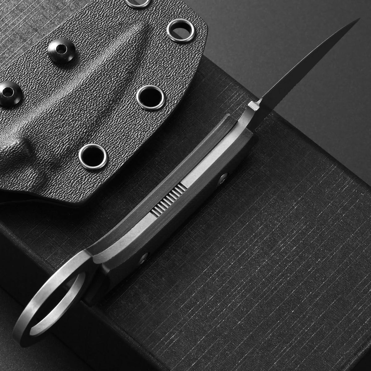 C1150 Fixed Blade Knife D2 Steel Blade G10 Handle Claw Knife for Outdoor EDC Tool Camping Hiking(Silver)