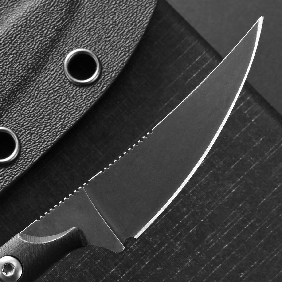 C1150 Fixed Blade Knife D2 Steel Blade G10 Handle Claw Knife for Outdoor EDC Tool Camping Hiking(Silver)