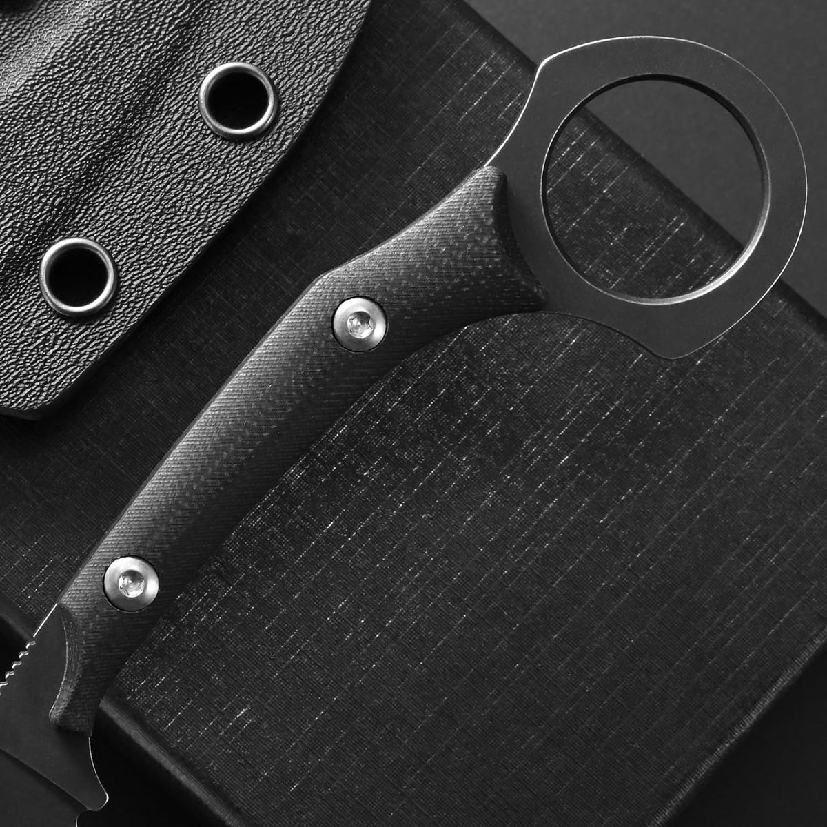 C1150 Fixed Blade Knife D2 Steel Blade G10 Handle Claw Knife for Outdoor EDC Tool Camping Hiking(Silver)