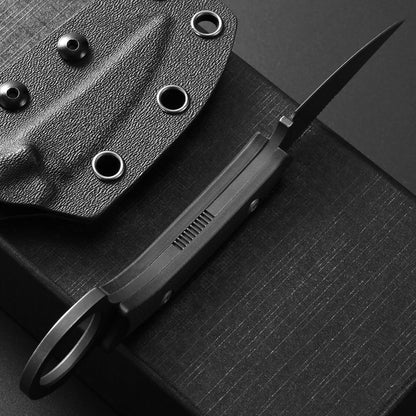 C1150 Fixed Blade Knife D2 Steel Blade G10 Handle Claw Knife for Outdoor EDC Tool Camping Hiking(Silver)