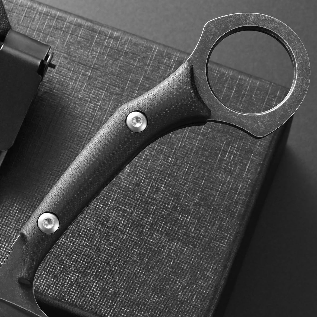 C1150 Fixed Blade Knife D2 Steel Blade G10 Handle Claw Knife for Outdoor EDC Tool Camping Hiking(Silver)