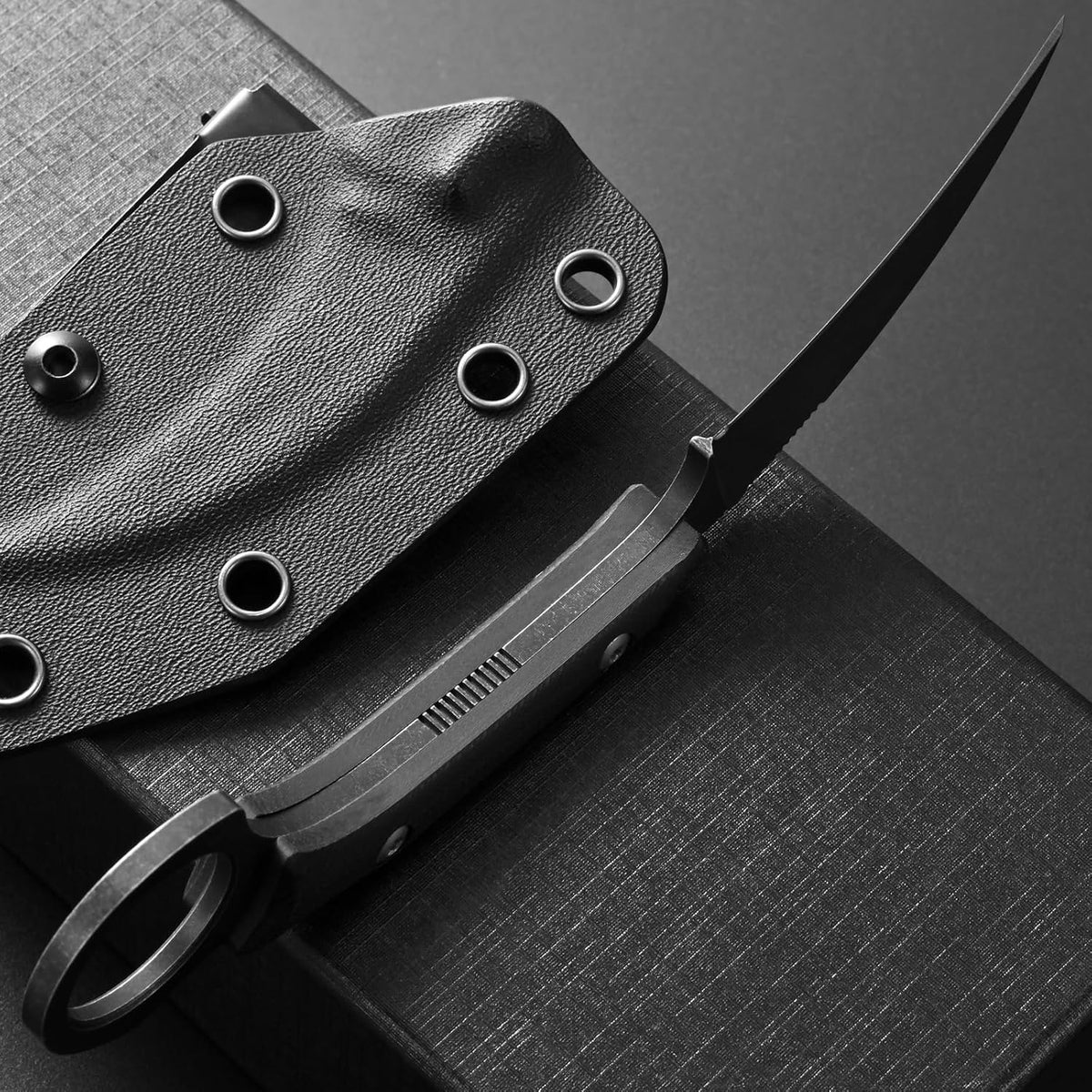 C1150 Fixed Blade Knife D2 Steel Blade G10 Handle Claw Knife for Outdoor EDC Tool Camping Hiking(Silver)