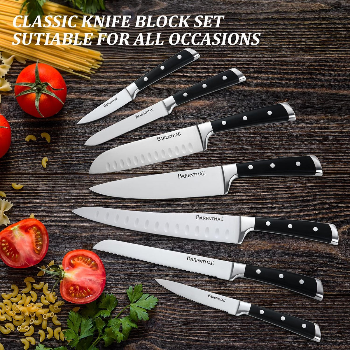 Steak Knives Set of 6, German Stainless Steel Sharp Steak Knife Set, 4.8 Inch Serrated Knives with Box, Steak Knifes for Home Party Christmas Gift